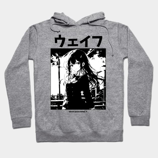 Anime Manga Girl Aesthetic Soft Grunge Waifu Japanese Otaku - White Hoodie by Neon Bang Bang